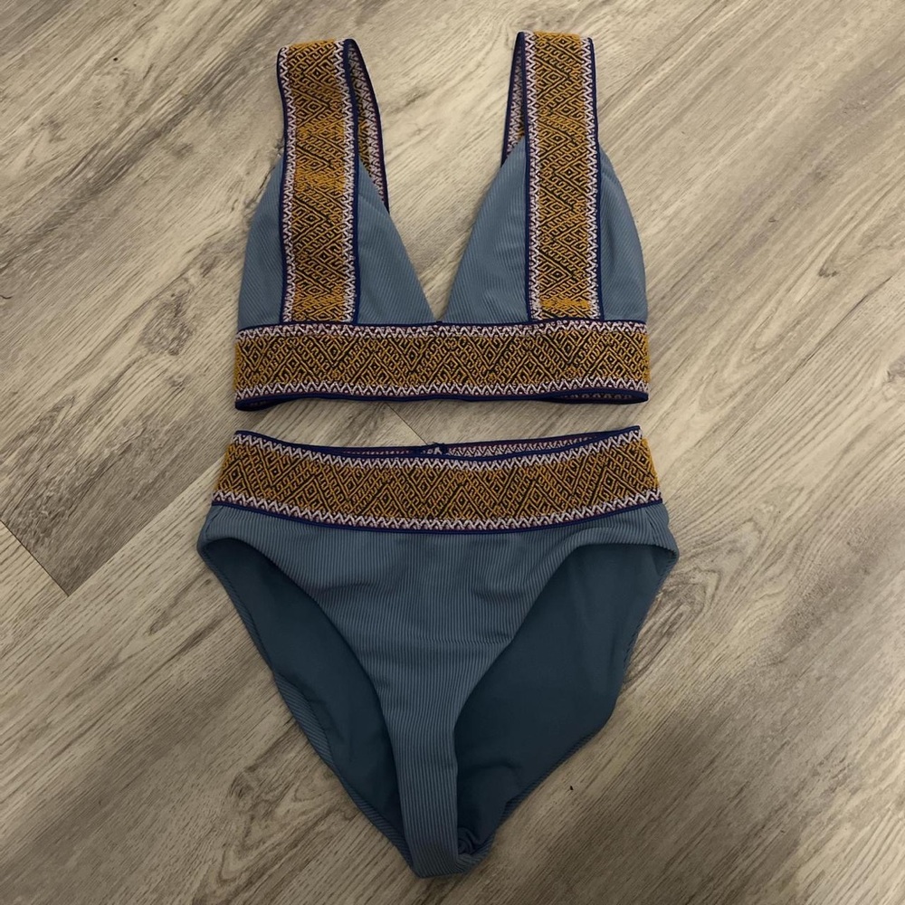 Elysiian Swim Bikini in Blue and Gold
